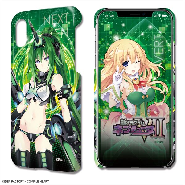 『新次元ゲイム ネプテューヌVII』 デザジャケット iPhone X/XSケース&保護シート デザイン04(ベール)